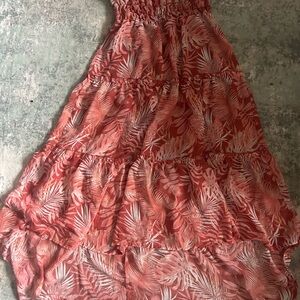 Tropical Coral Maxi Dress